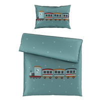 BABYBETTWÄSCHESET Satin 100/135 cm  - Grün, Trend, Textil (100/135cm) - Patinio