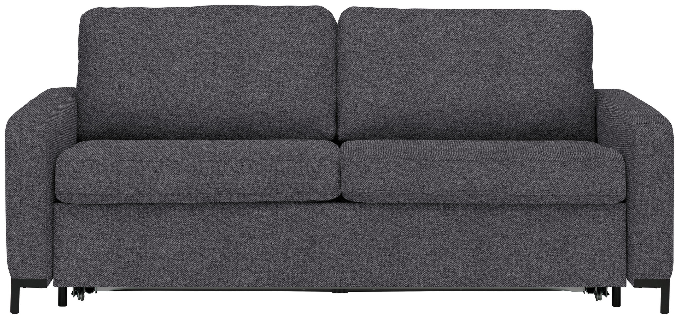 BÄDDSOFFA i vävt tyg mörkgrå  - mörkgrå/svart, Klassisk, metall/textil (187/84/97cm) - Livetastic