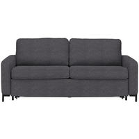 SCHLAFSOFA in Textil Dunkelgrau  - Dunkelgrau/Schwarz, Konventionell, Textil/Metall (187/84/97cm) - Welnova