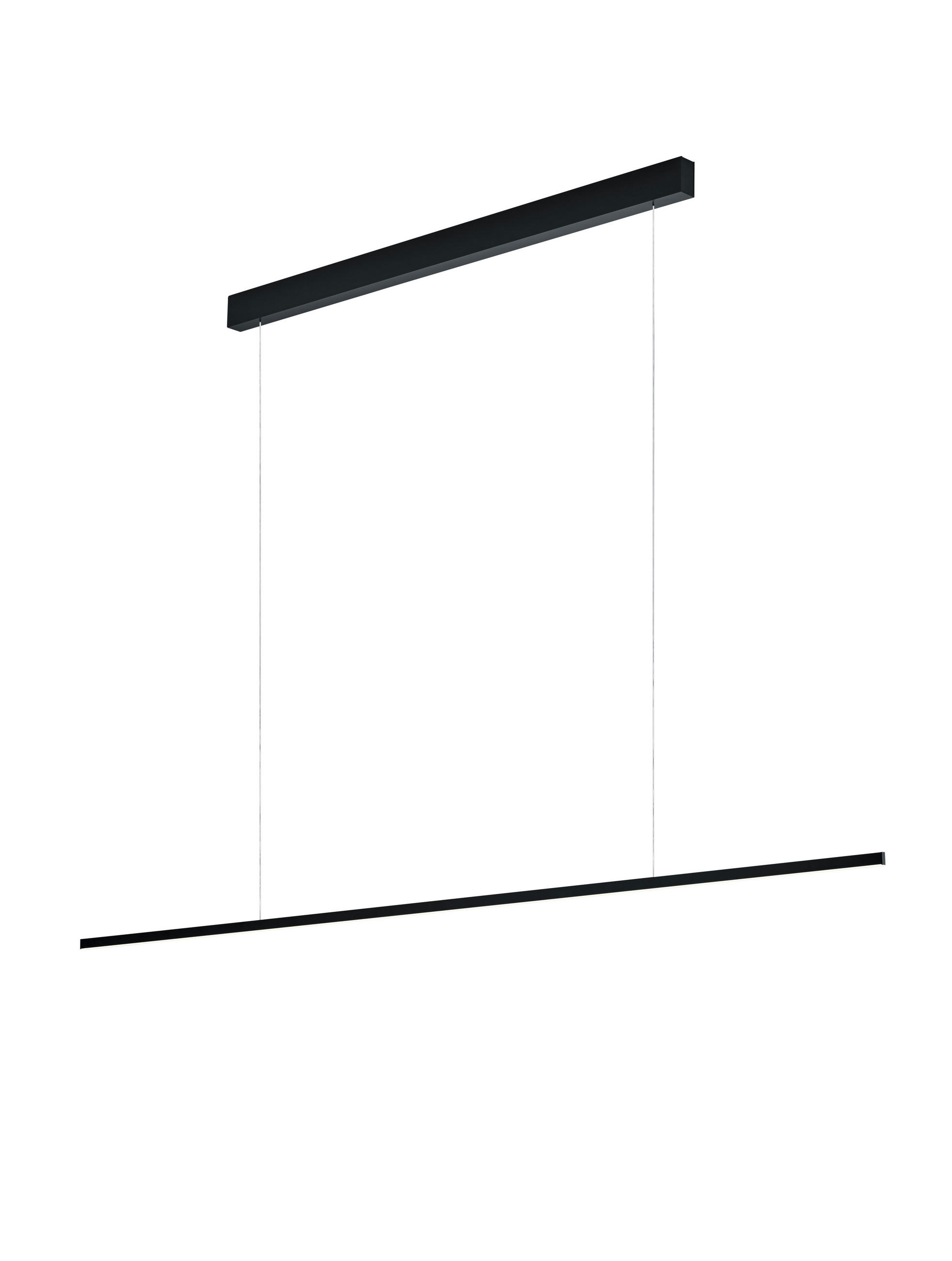 LED-HÄNGELEUCHTE Loopy 151/3/200 cm   - Schwarz, Design, Metall (151/3/200cm) - Helestra