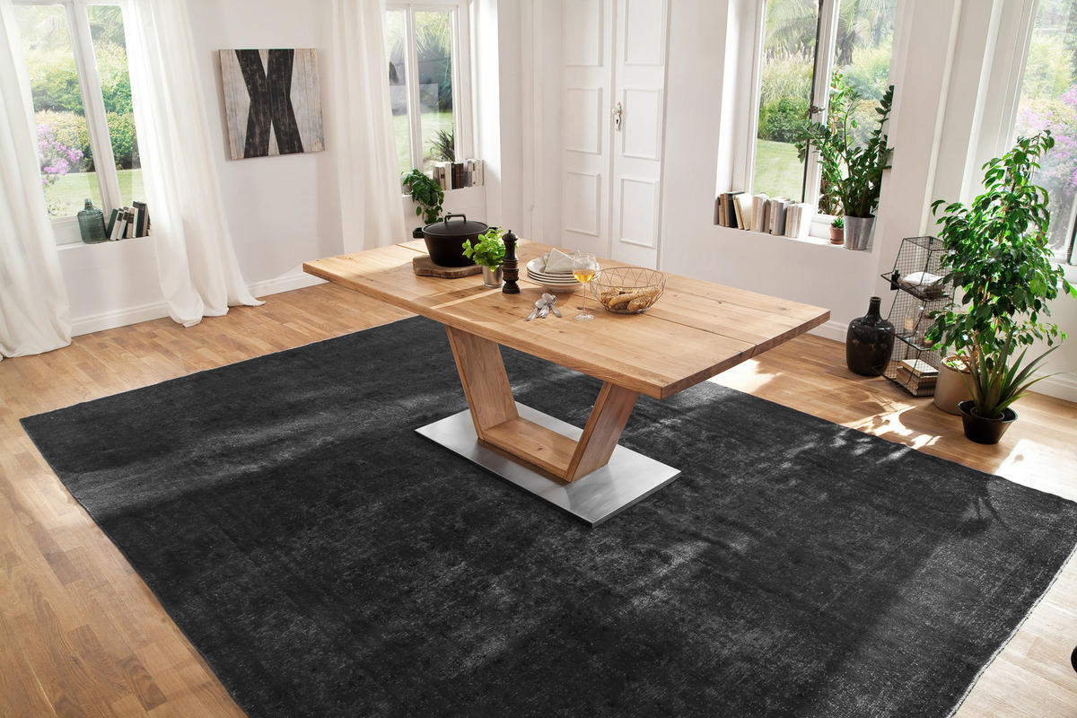 ESSTISCH in Holz, Metall, Holzwerkstoff 220/100/78 cm  - Eichefarben, Design, Holz/Holzwerkstoff (220/100/78cm) - Livetastic