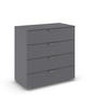 KOMMODE  in 80/81/42 cm  - Chromfarben/Dunkelgrau, Design, Holzwerkstoff/Metall (80/81/42cm) - Carryhome