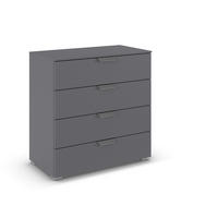 KOMMODE  in 80/81/42 cm  - Chromfarben/Dunkelgrau, Design, Holzwerkstoff/Metall (80/81/42cm) - Carryhome