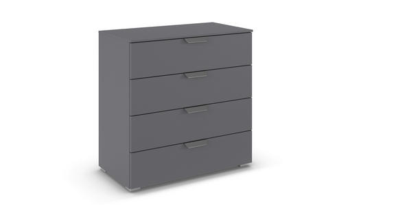 KOMMODE in 80/81/42 cm - Chromfarben/Dunkelgrau, Design, Holzwerkstoff/Metall (80/81/42cm) - Carryhome