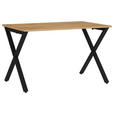 SCHREIBTISCH 120/80/75 cm, Schwarz, Eichefarben, in verschiedenen Holz-Dekoren erhältlich, justierbare Füße  - Eichefarben/Schwarz, MODERN, Holzwerkstoff/Metall (120/80/75cm) - Novel