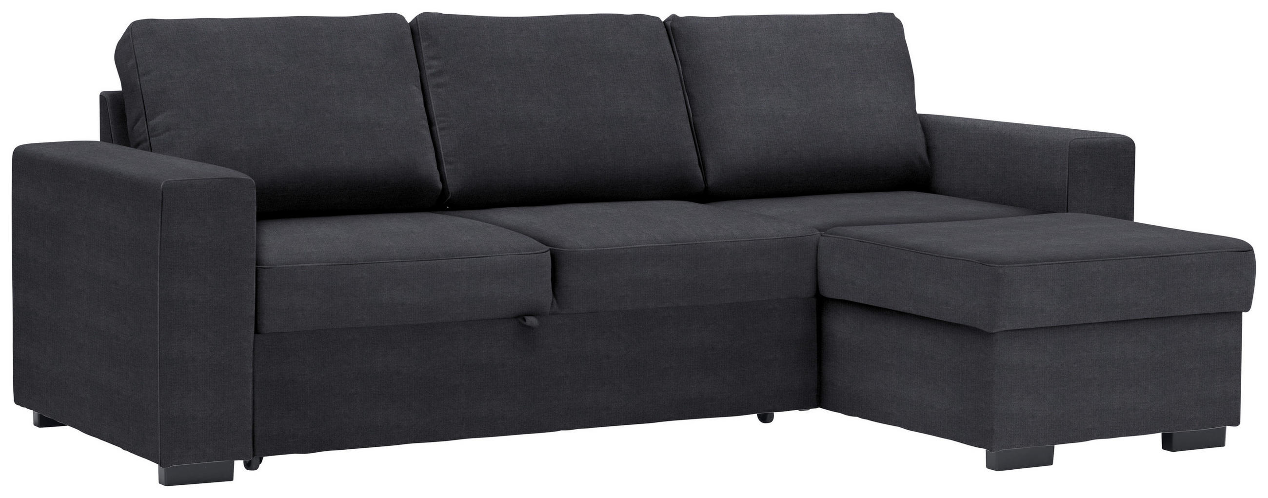 HÖRNSOFFA i velour antracit  - svart/antracit, Design, textil/plast (244/157cm) - MID.YOU