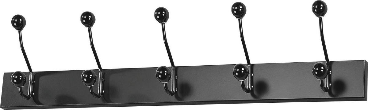 ZIDNI ČIVILUK  crna  metal, keramika, pločasti materijal  - crna, Dizajnerski, metal/pločasti materijal (65/13/7cm) - Lesnina-XXXL