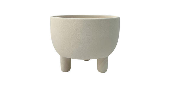VASE 12.8 cm  - Sandfarben/Weiß, Design, Keramik (16,4/12,8/16,4cm) - Ambia Home