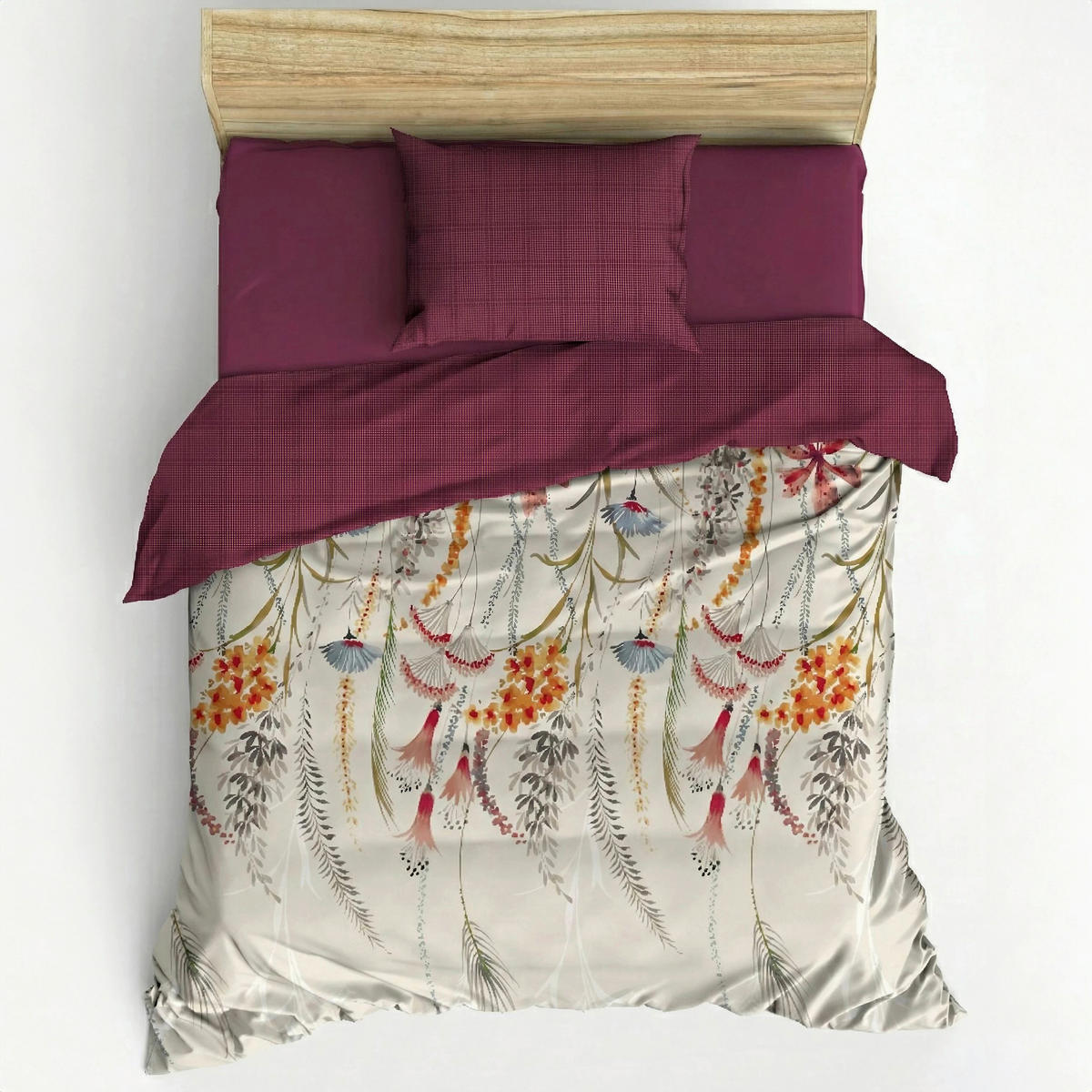 BETTWÄSCHE 155/220 cm  - Rot, Basics, Textil (155/220cm)