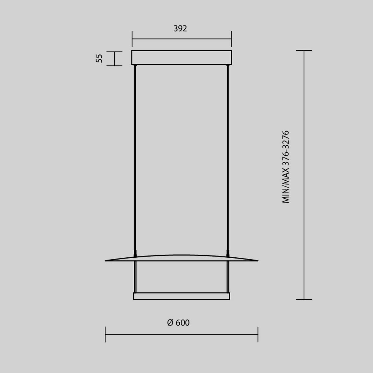 PENDELLAMPA Ambience 60/334.6 cm  - vit/svart, Design, metall (60/334.6cm) - MAYTONI