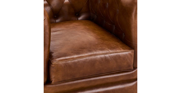 SESSEL in Echtleder Braun  - Braun, LIFESTYLE, Leder (84/79/77cm) - Landscape