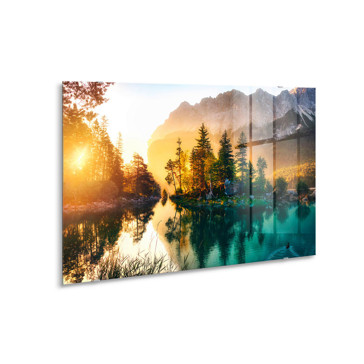 GLASBILD 120/80 cm  - Multicolor, Natur, Glas/Papier (120/80cm) - Monee