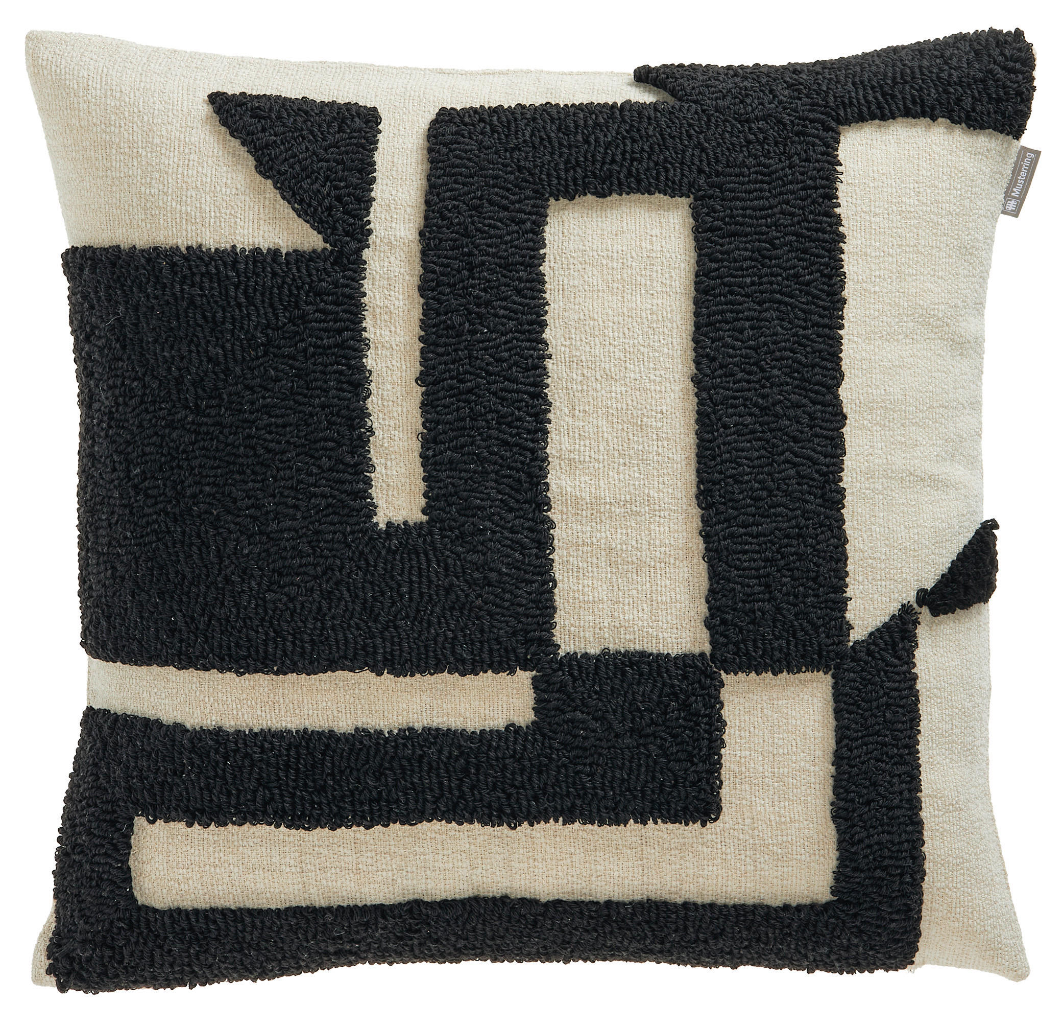 KISSENHÜLLE MR-Slow schwarz 45/45 cm  - Schwarz/Naturfarben, Design, Textil (45/45cm) - Musterring