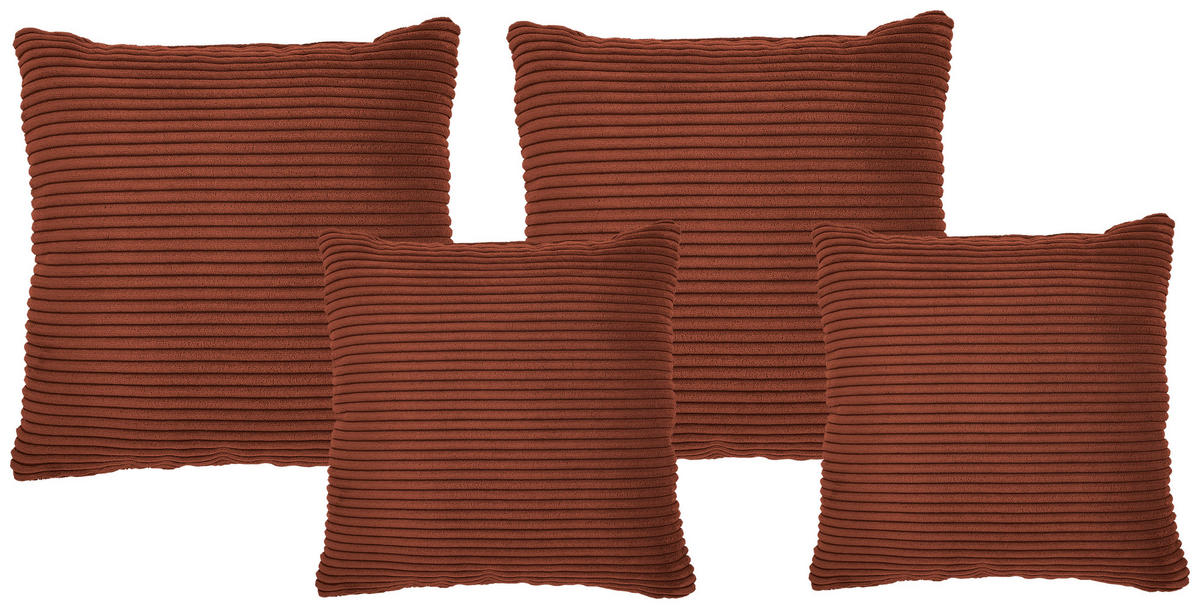 ZIERKISSENSET  42/53/42/53 cm   - Kupferfarben, KONVENTIONELL, Textil (42/53/42/53cm) - Livetastic