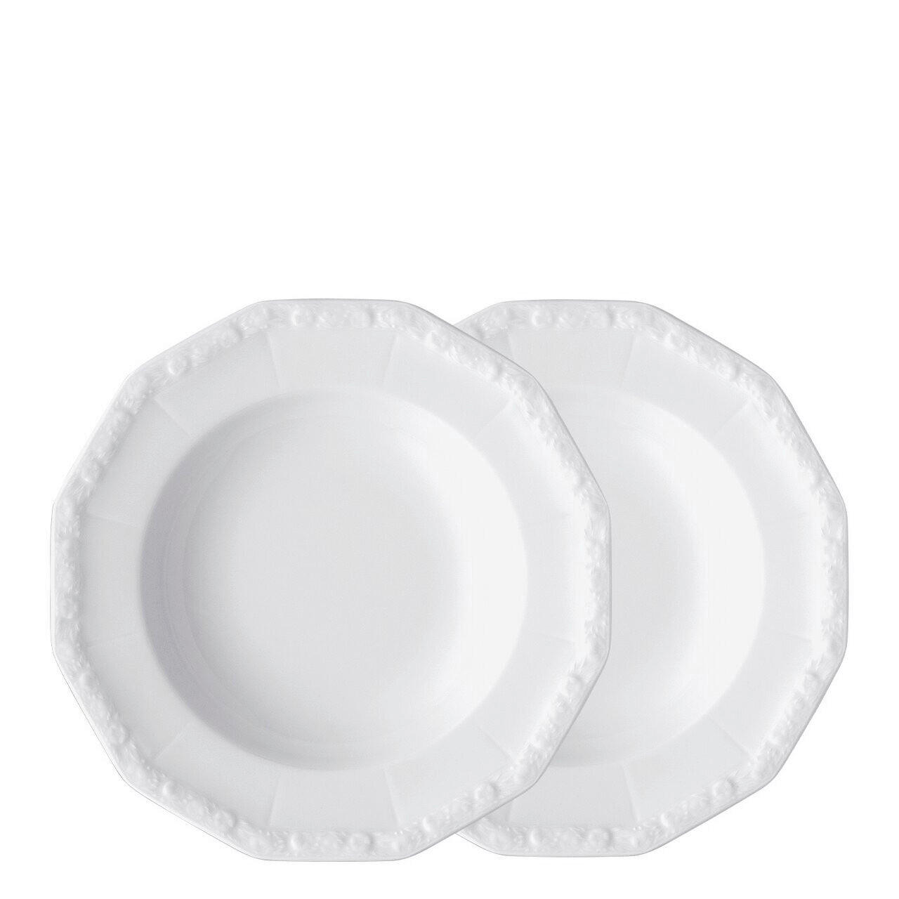 SUPPENTELLERSET Weiß 2-teilig Porzellan Maria - Weiss  - Weiß, KONVENTIONELL, Keramik (24,5/23,5/5,3cm) - Rosenthal