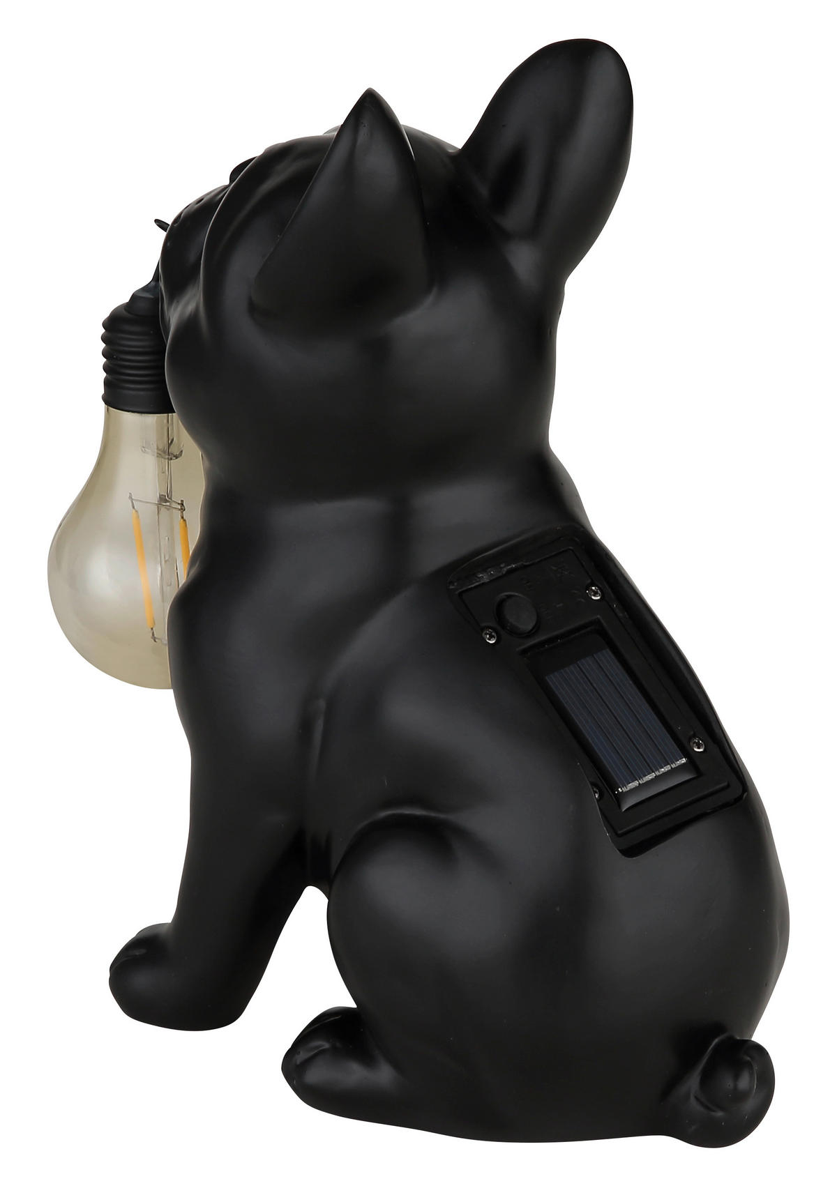 SOLARLEUCHTE Greenday 23/11,8/23,5 cm  - Schwarz/Orange, Design, Kunststoff (23/11,8/23,5cm) - Globo