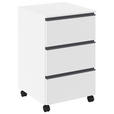 ROLLCONTAINER Grau, Weiß  - Weiß/Grau, Trend, Holzwerkstoff/Kunststoff (40/65/42cm) - Xora