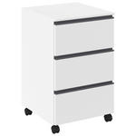ROLLCONTAINER Grau, Weiß  - Weiß/Grau, Trend, Holzwerkstoff/Kunststoff (40/65/42cm) - Xora