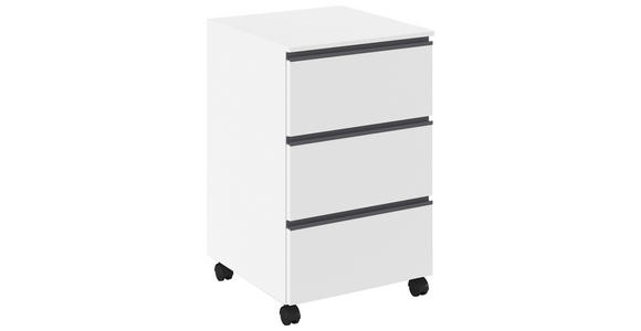 ROLLCONTAINER Grau, Weiß  - Weiß/Grau, Trend, Holzwerkstoff/Kunststoff (40/65/42cm) - Xora