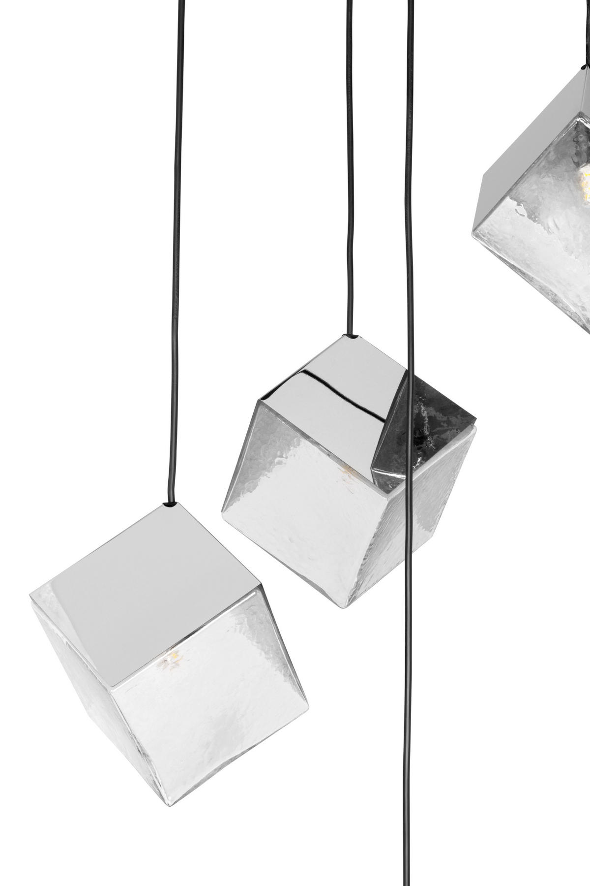ZÁVESNÉ SVIETIDLO, 40/150 cm  - číra/chrómová, Design, kov/sklo (40/150cm) - Dieter Knoll