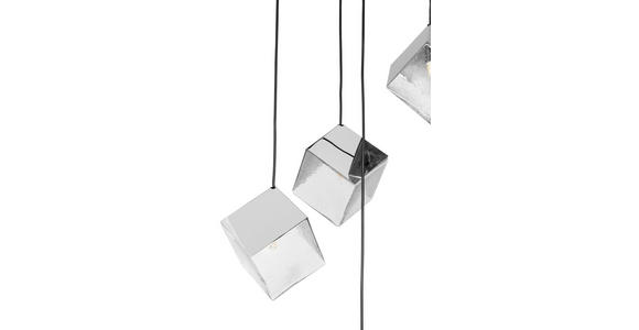 HÄNGELEUCHTE Louisville 40/150 cm   - Klar/Chromfarben, Design, Glas/Metall (40/150cm) - Dieter Knoll