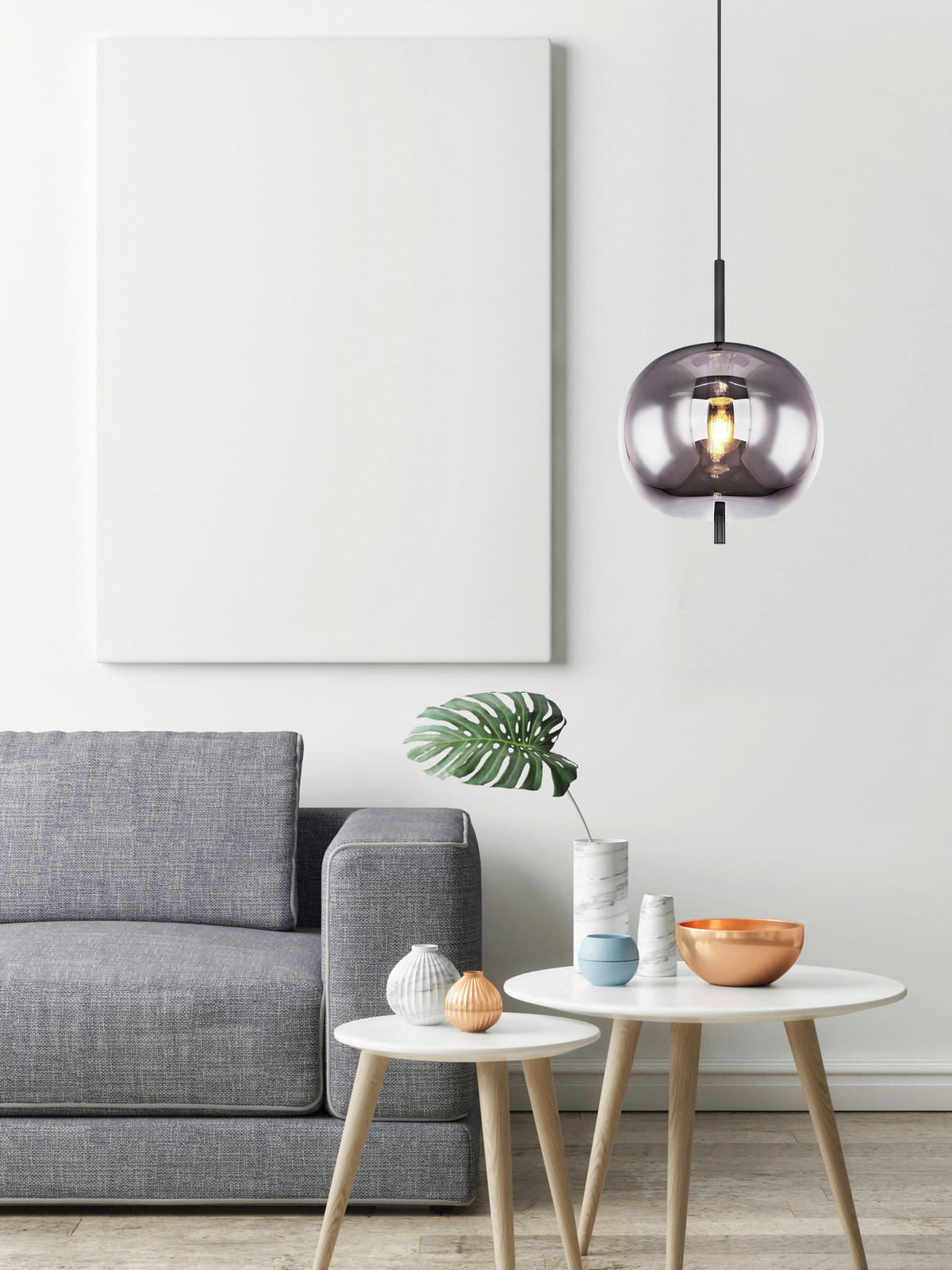 HÄNGELEUCHTE 30/120 cm    - Schwarz, Basics, Glas/Metall (30/120cm) - Globo