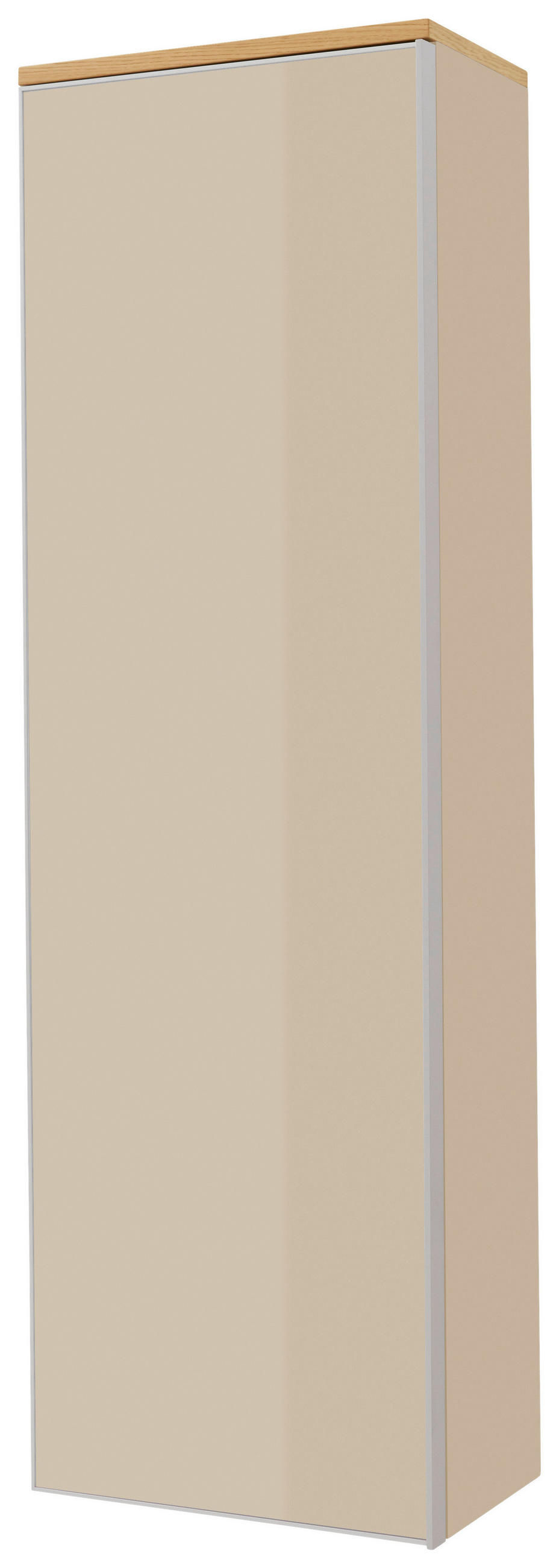 GARDEROBENSCHRANK  in 54/170/31 cm  - Eichefarben/Silberfarben, Design, Glas/Holz (54/170/31cm)