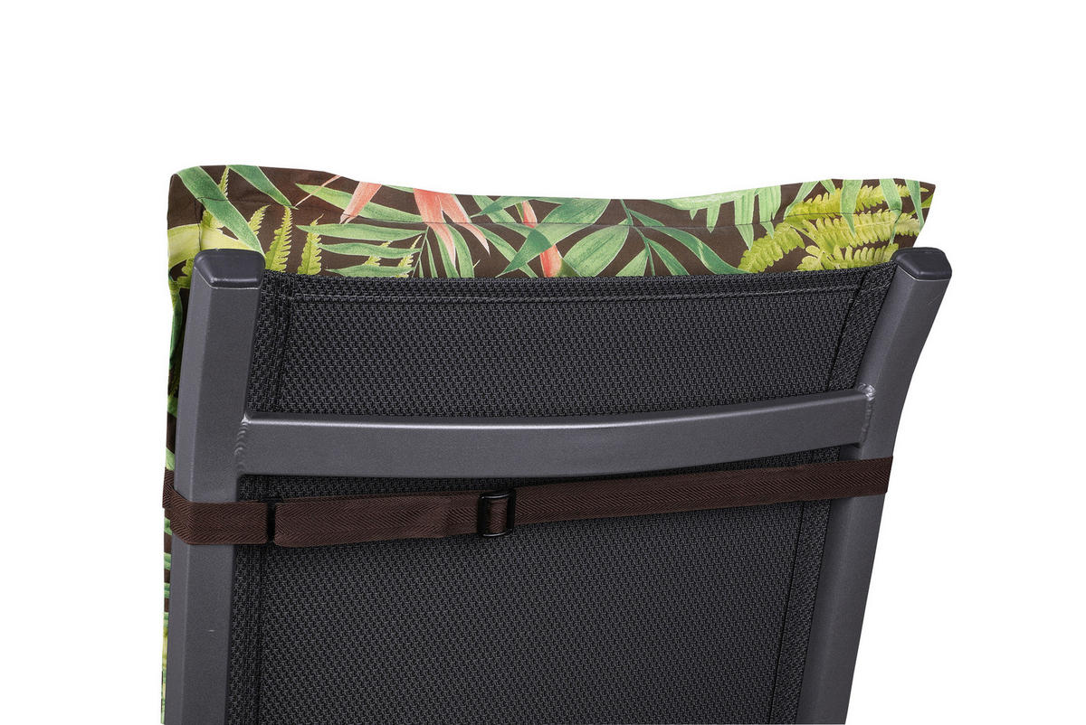 SESSELAUFLAGENSET Blätter  - Dunkelgrün/Hellgrün, Basics, Textil (50/7/100cm)