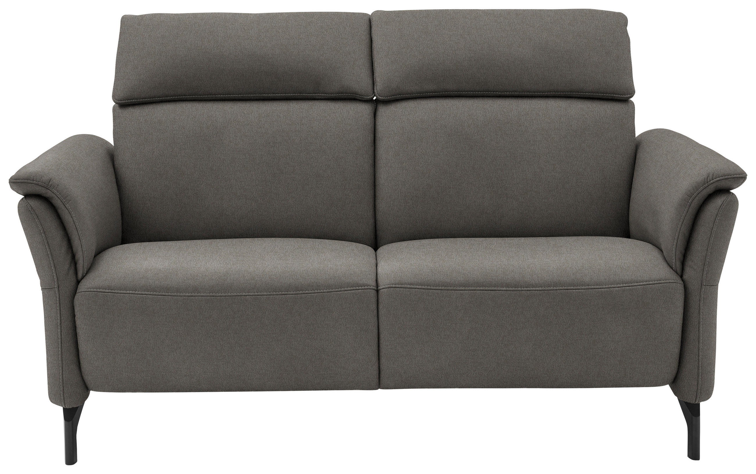 2-SITZER-SOFA  in Mikrofaser Schieferfarben  - Schieferfarben/Schwarz, KONVENTIONELL, Textil/Metall (178/103/95cm) - Dieter Knoll