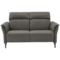 2-SITZER-SOFA  in Mikrofaser Schieferfarben  - Schieferfarben/Schwarz, KONVENTIONELL, Textil/Metall (178/103/95cm) - Dieter Knoll