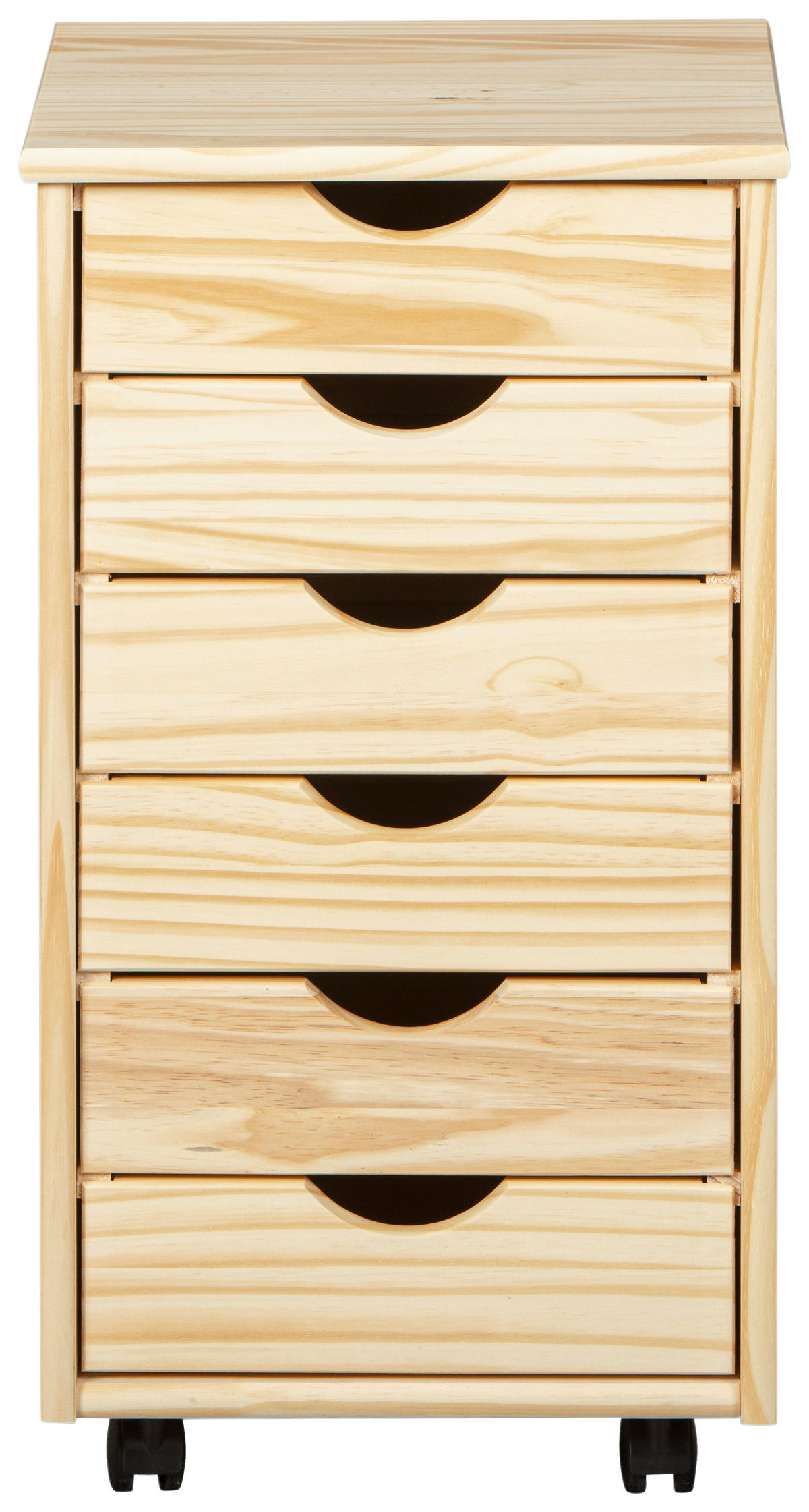 ROLLCONTAINER Kiefer massiv Kieferfarben  - Kieferfarben, Basics, Holz/Kunststoff (35/66/39cm) - MID.YOU