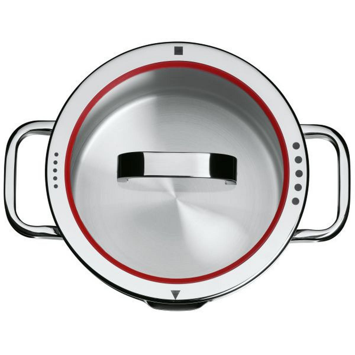 LONAC ZA MESO  3,9 l  Function 4  - boje oplemenjenog čelika/crvena, Basics, metal/plastika (20cm) - WMF