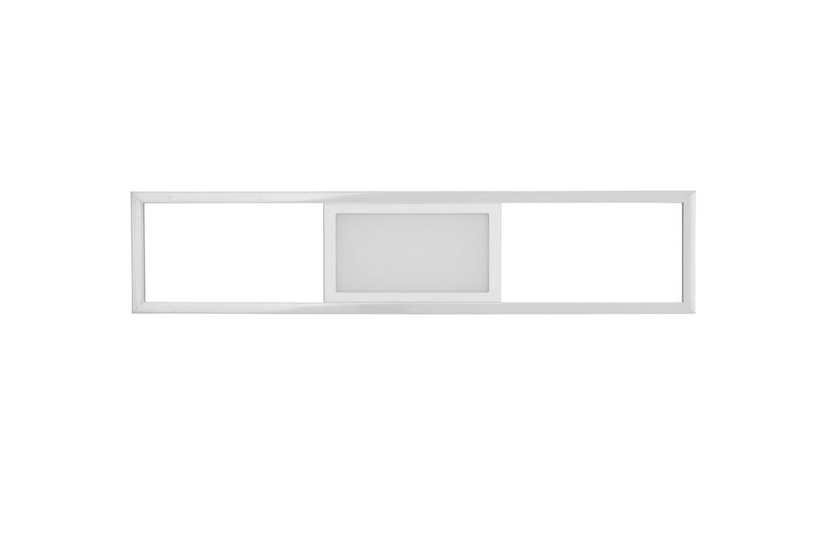 LED PLAFONJERA - bela, Dizajnerski, metal (60/6/13cm)