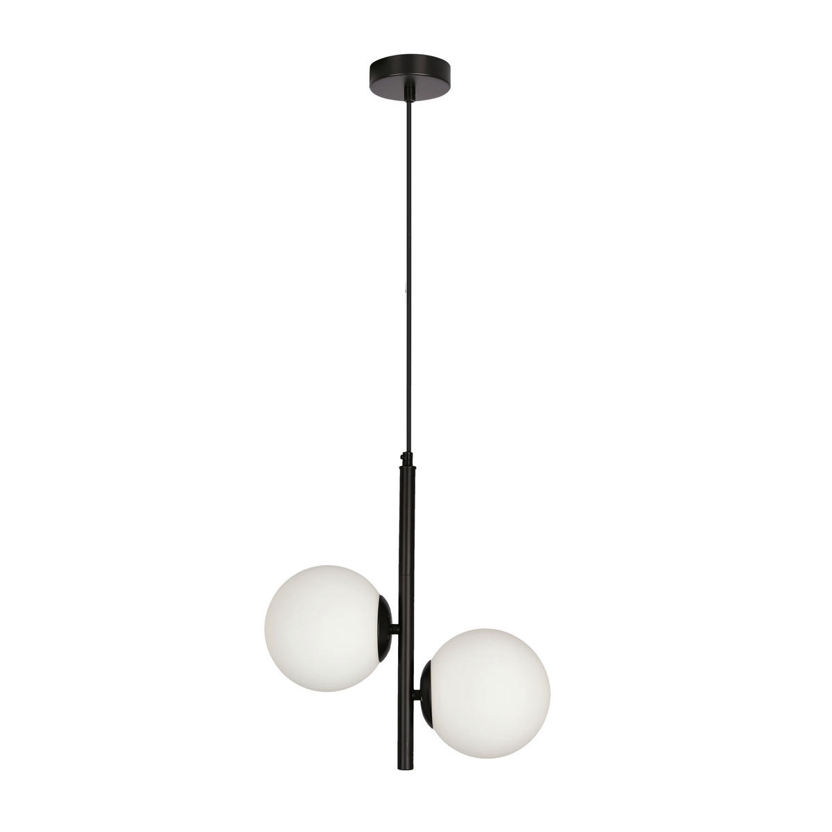 HÄNGLAMPA Duo 32.5/15/115 cm  - vit/svart, Basics, metall (32.5/15/115cm)