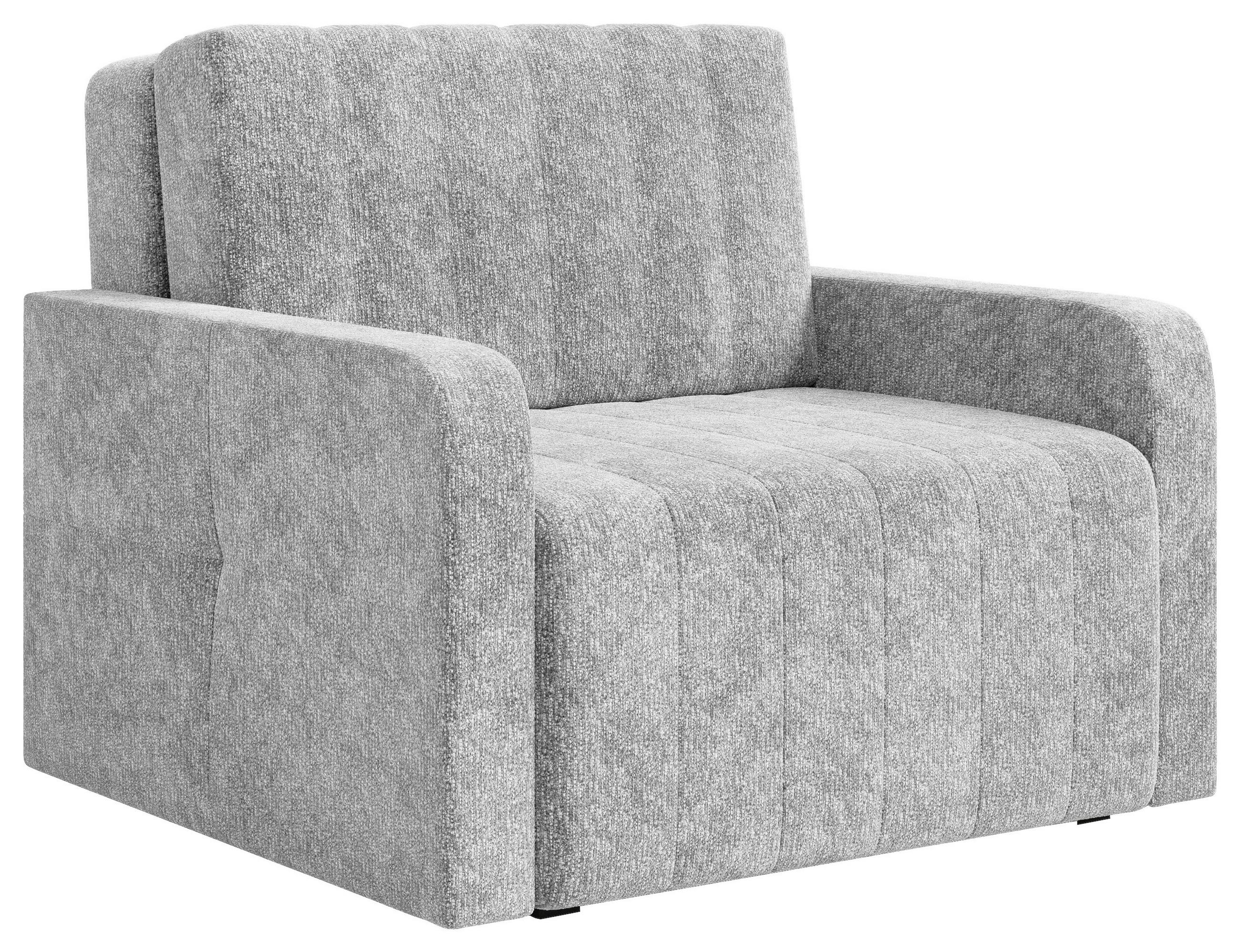 Milino Schlafsessel Silber 101x87x101 cm