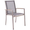 STAPELSESSEL in Metall, Textil Silberfarben, Taupe  - Taupe/Silberfarben, Design, Holz/Textil (57/90/63cm)