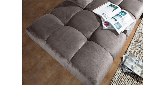 ECKSOFA Grau Flachgewebe  - Schwarz/Grau, MODERN, Kunststoff/Textil (275/235cm) - Landscape