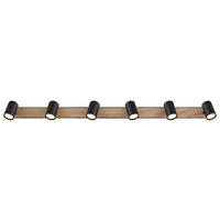 STRAHLER - Dunkelbraun/Schwarz, Natur, Holzwerkstoff/Metall (115/6/13,5cm) - Globo