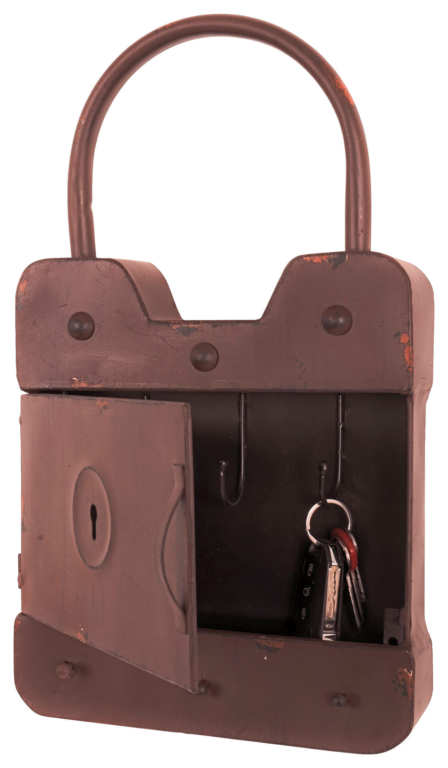 SCHLÜSSELKASTEN Braun  - Braun, Design, Metall (25/43/7cm)