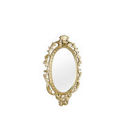 DEKOSPIEGEL 44,5/73/3,5 cm    in oval  - Goldfarben, Trend, Glas/Kunststoff (44,5/73/3,5cm) - Boxxx