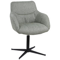 SCAUN CU BRAȚE in verde, negru  - verde/negru, Design, metal/textil (63/85/66cm) - Novel