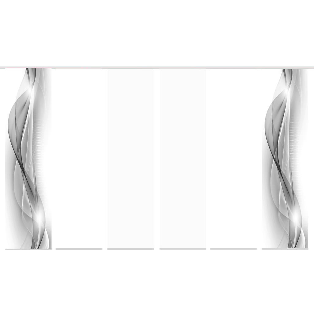 Flächenvorhang 6-tlg. Filana B: 60 Cm, Grau