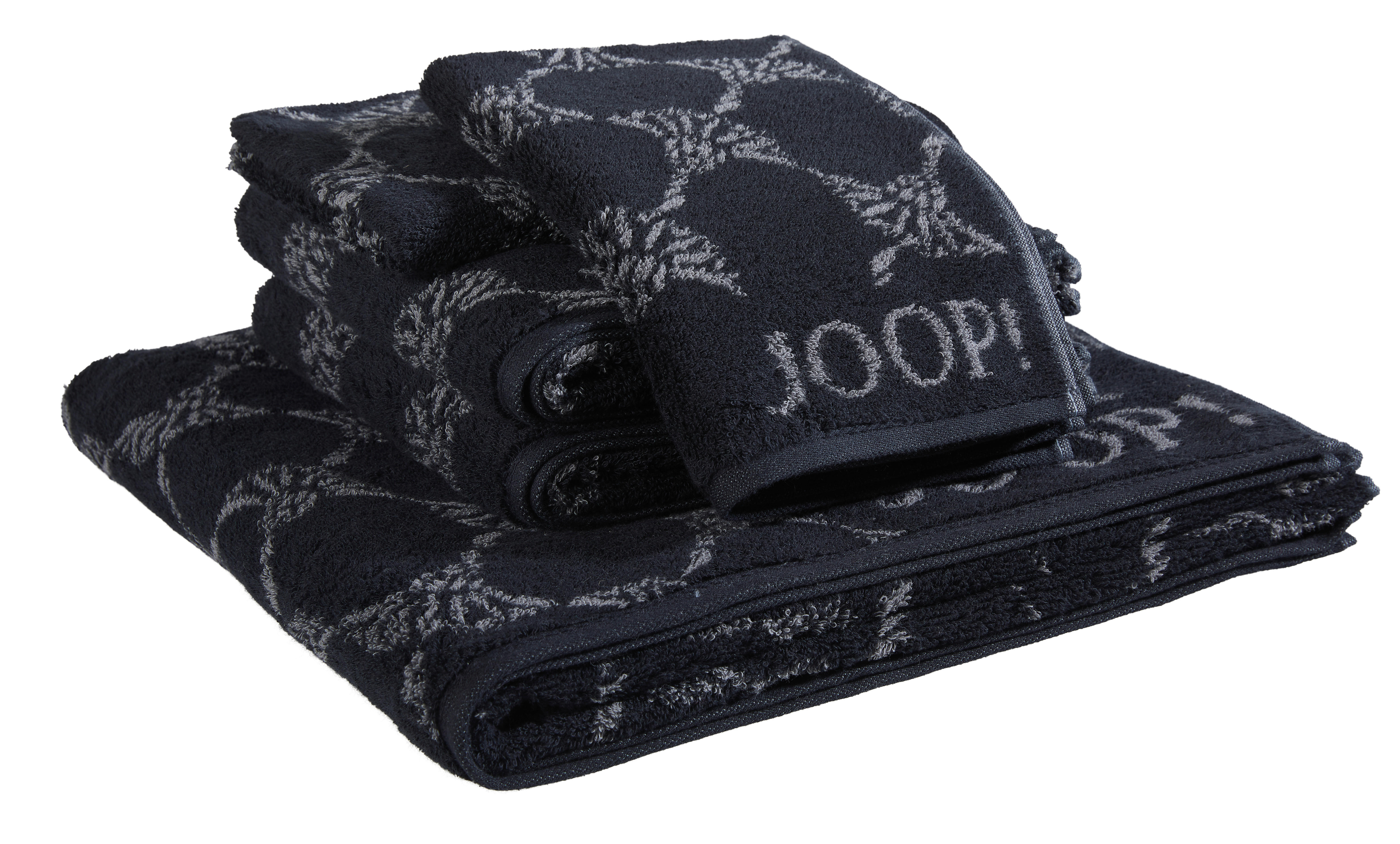 FROTTIERSET CORNFLOWER Schwarz 5-teilig  - Schwarz, Basics, Textil - Joop!