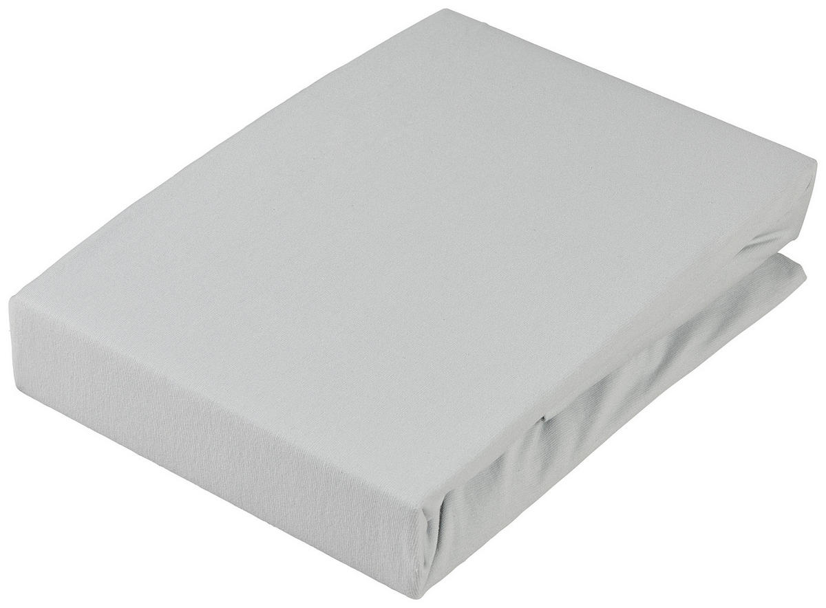 NAPÍN. PLACHTA NA TOPPER, džersej, strieborná, 140/220 cm - strieborná, Konventionell, textil (140/220cm) - Novel