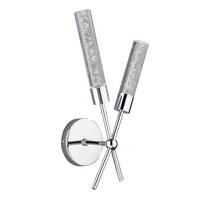 LED-WANDLEUCHTE BUBBLES 22/22/42 cm  - Klar/Chromfarben, Design, Kunststoff/Metall (22/22/42cm)