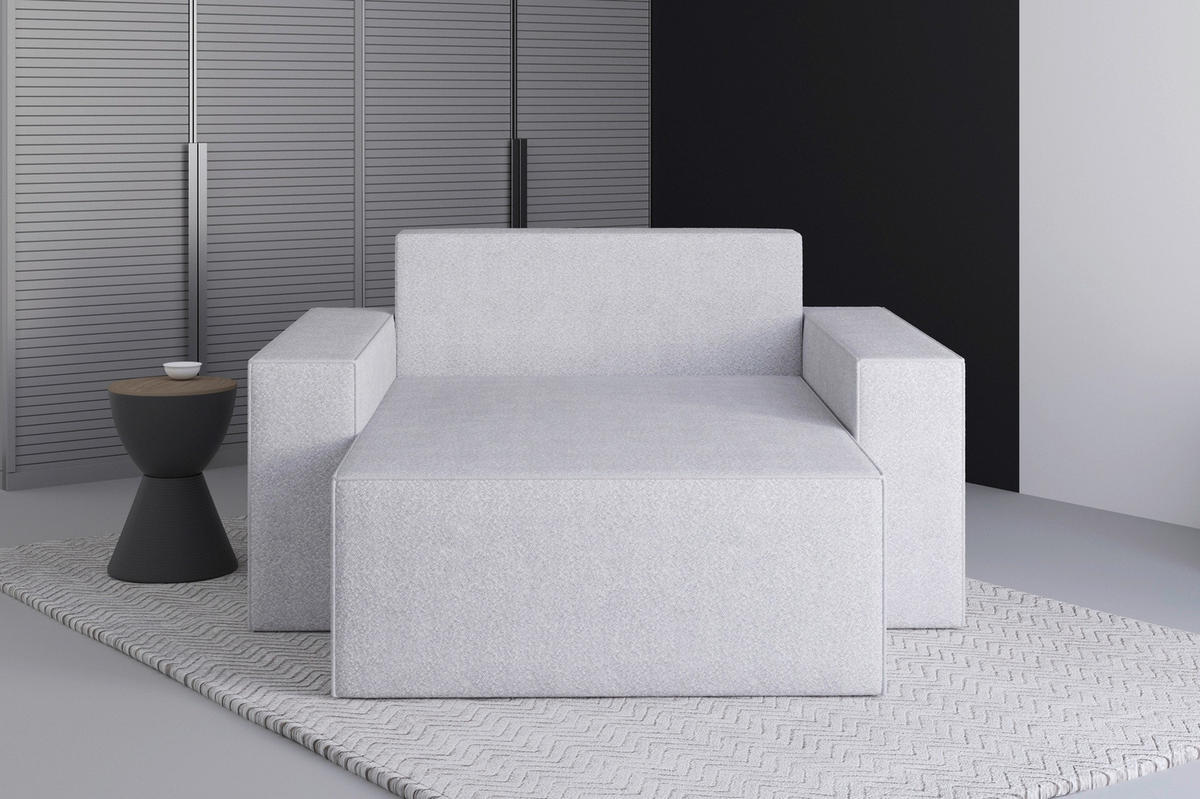XXL-SESSEL - Hellgrau/Schwarz, Design, Kunststoff/Textil (146/85/162cm) - MID.YOU