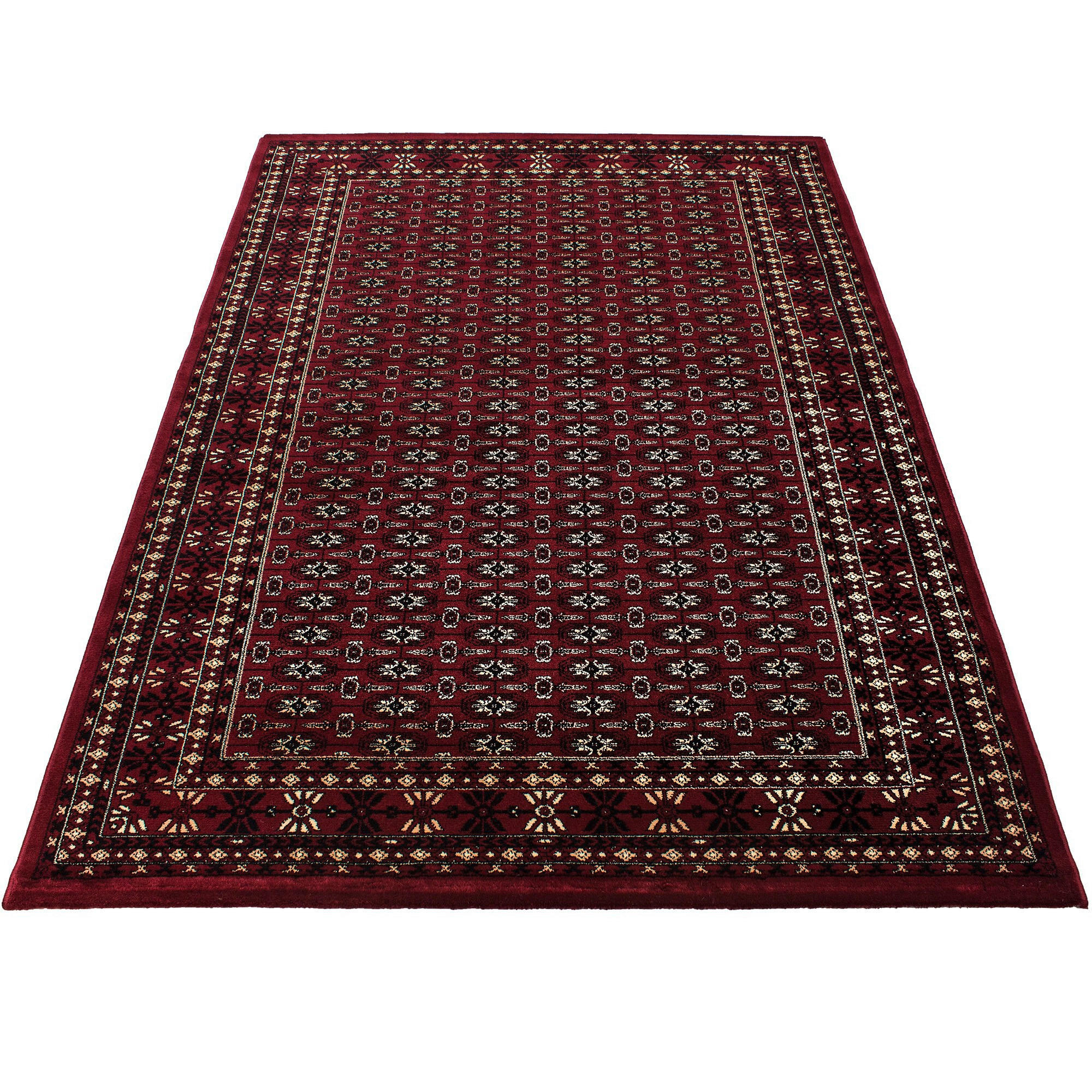 VÄVD MATTA 240/340 cm Marrakesh  - mörkröd, Klassisk, textil (240/340cm) - Novel