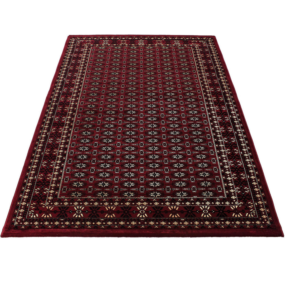 VÄVD MATTA 240/340 cm Marrakesh  - mörkröd, Klassisk, textil (240/340cm) - Novel