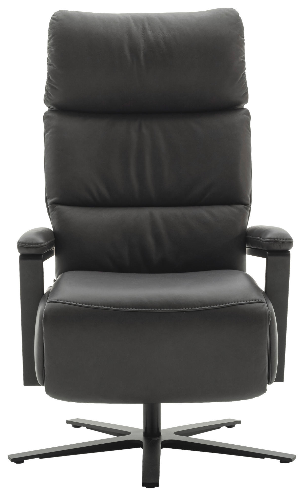 FERNSEHSESSEL  mit Relaxfunktion Echtleder Anthrazit  - Anthrazit/Schwarz, Design, Leder/Metall (74/111/85cm) - Schöner Wohnen