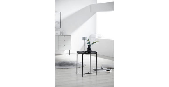 BEISTELLTISCH in Metall 47,5/47,5/53 cm - Schwarz, Basics, Metall (47,5/47,5/53cm) - Carryhome